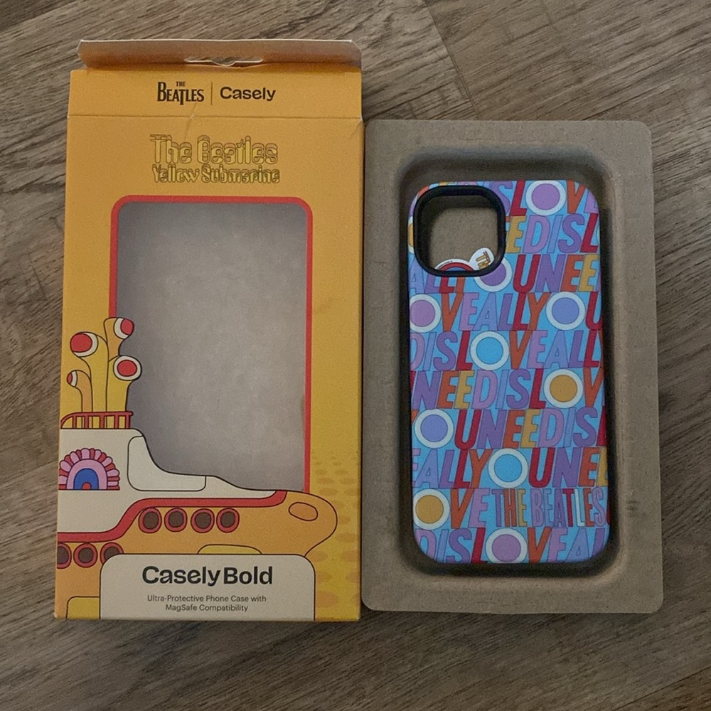 Casely Bold Beatles All You Need is Love Phone Case IPhone 13 or 14 Case - Picture 2 of 3